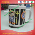 Personalized plastic 3d soft pvc rubber mug for kids